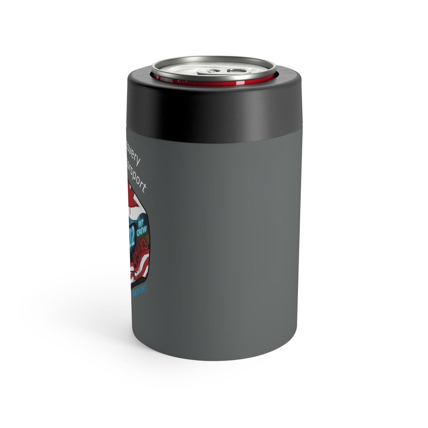 Operation Motorsport 12oz Can Cooler (Dark Grey)