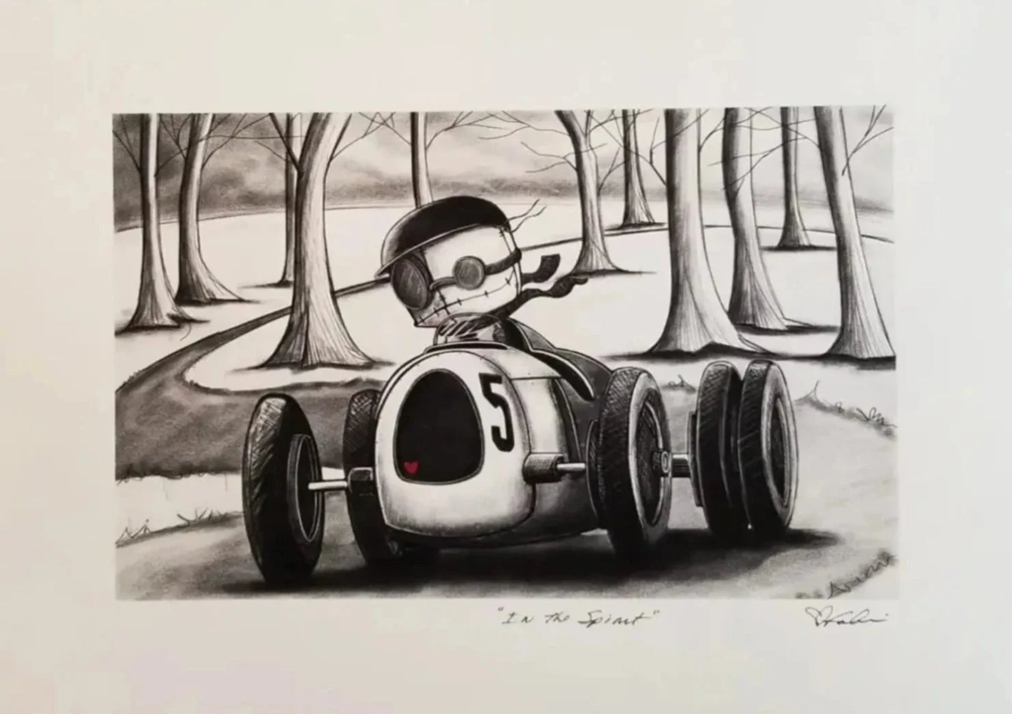 “IN THE SPIRIT”. The second in the Fabio Napoleoni series, exclusively created to support Operation Motorsport recovery opportunities through motorsport. This open edition was also released as limited Aps & SNs.
