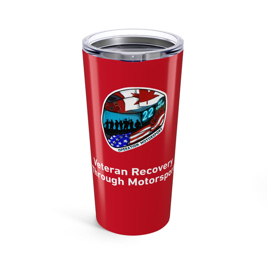 Operation Motorsport 20oz Tumbler – Helmet Edition (Red)