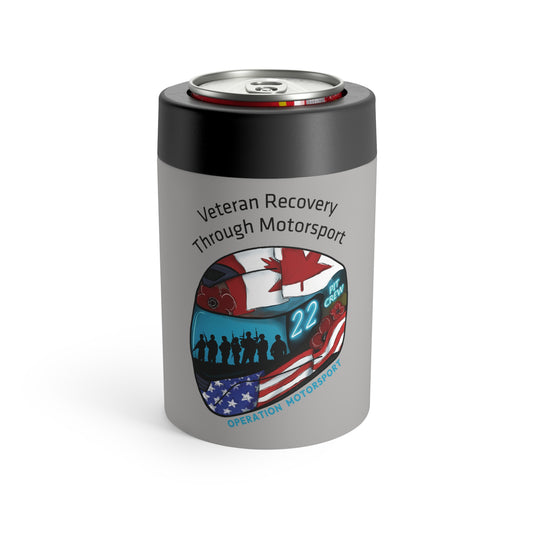 Operation Motorsport 12oz Can Cooler (Lt Grey)