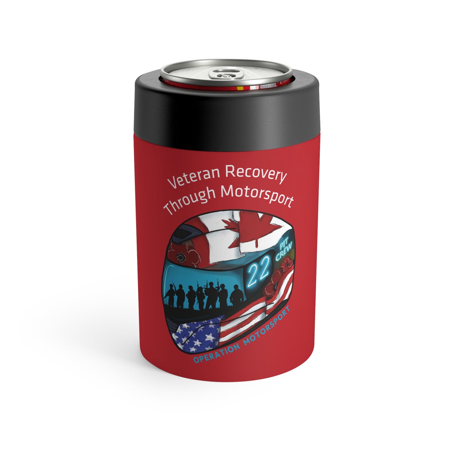 Operation Motorsport 12oz Can Cooler (Red)
