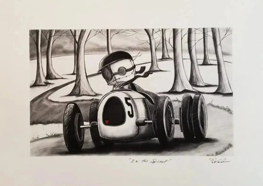 “IN THE SPIRIT”. The second in the Fabio Napoleoni series, exclusively created to support Operation Motorsport recovery opportunities through motorsport. This open edition was also released as limited Aps & SNs.